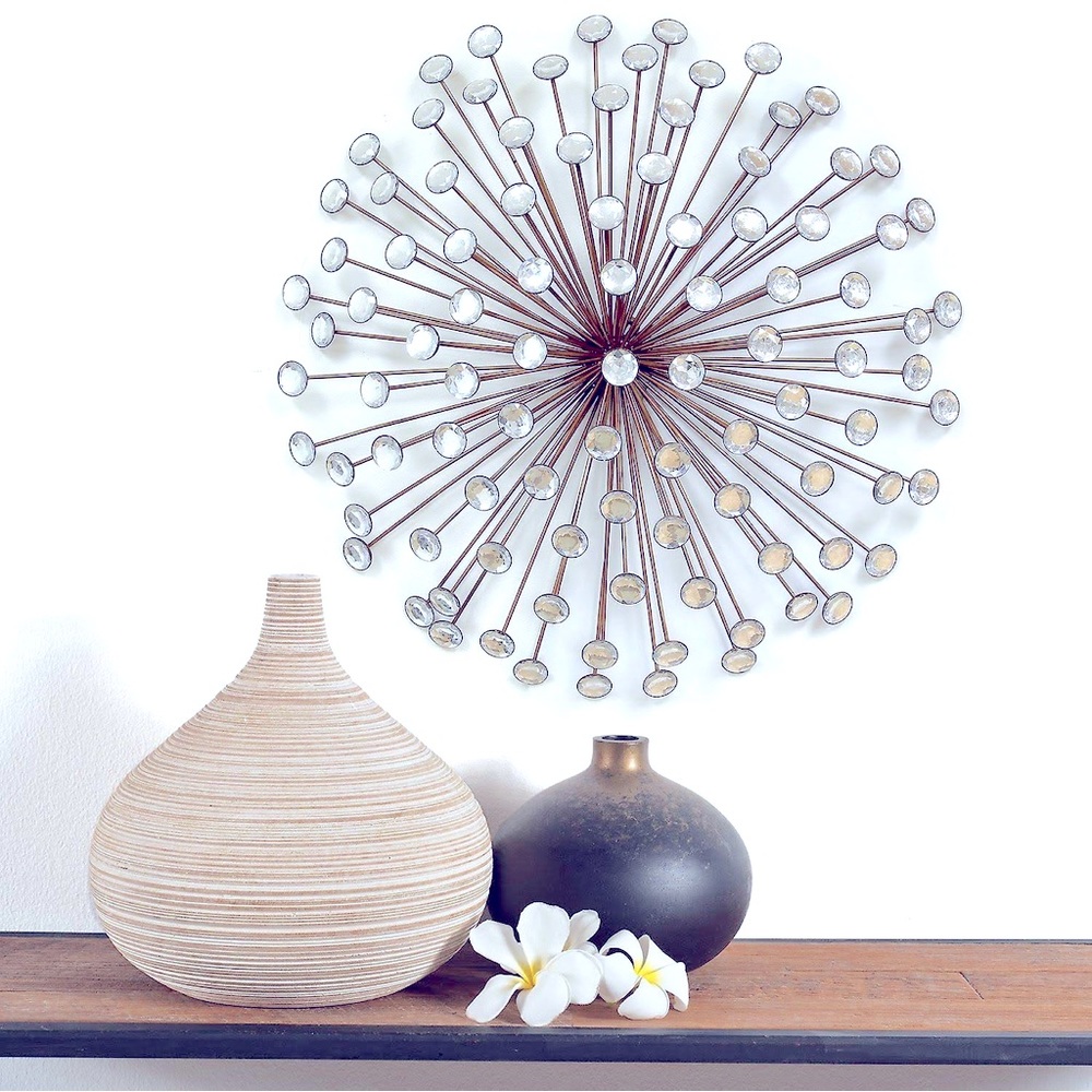 Rhinestone Sunburst Wall Art Decor